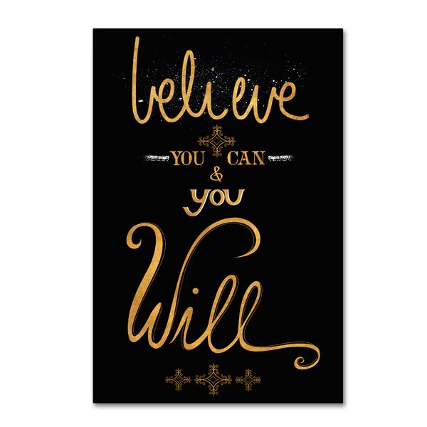 Lisa Powell Braun 'Believe' Canvas Art, 30x47, Trademark Fine Art, Mfr#: ALI12644-C3047GG